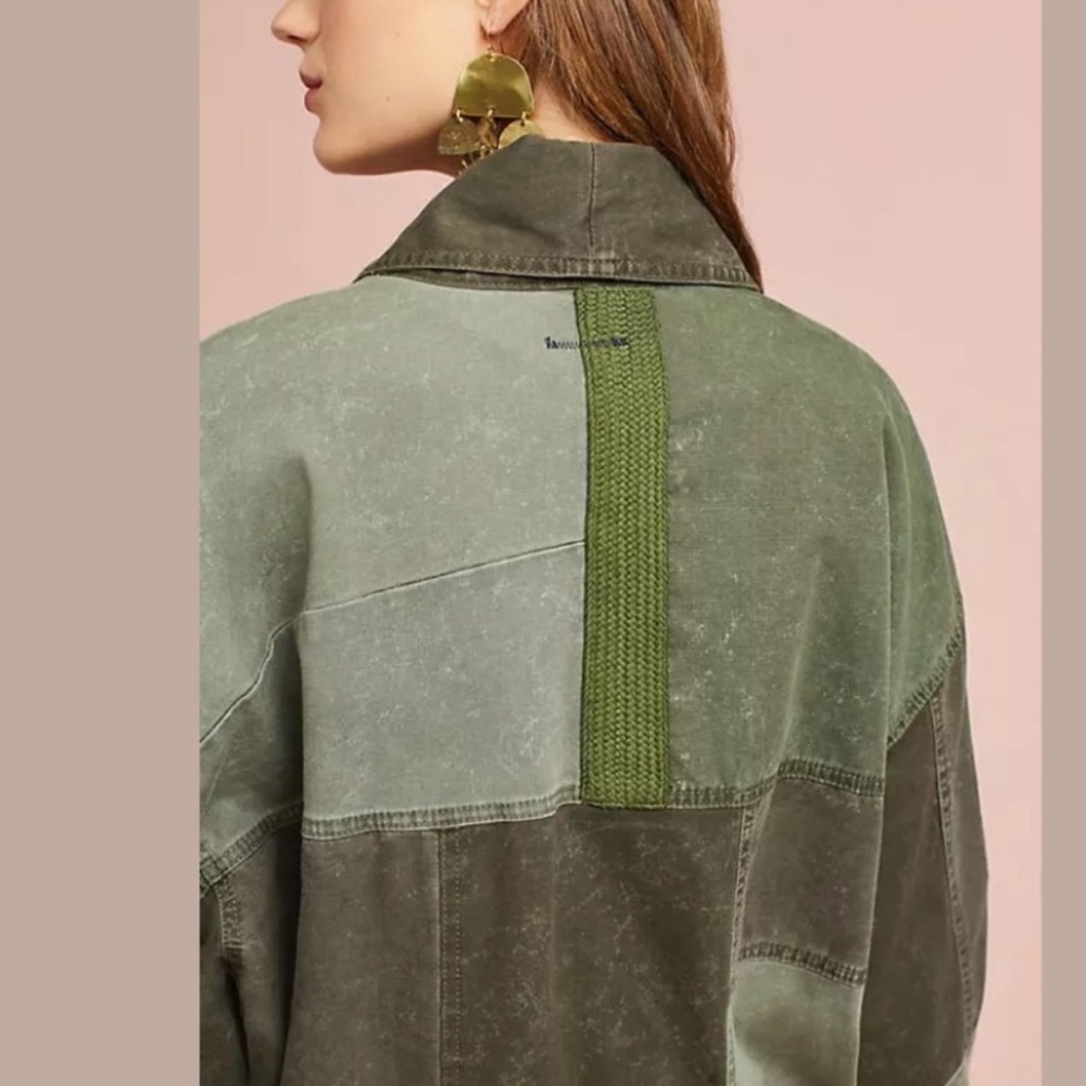 Anthropologie Hei Hei Patchwork Kimono Jacket Green M\L - Picture 6 of 10